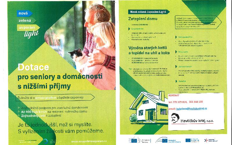 Aktuality - Nabídka pomoci při podávání žádosti o dotaci v programu Nová zelená úsporám Light